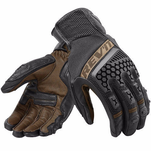"Desert" Genuine Leather Ventilated Motorbike Gloves