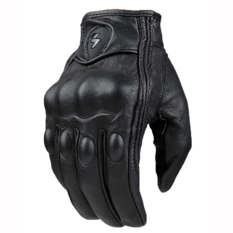"Retro" Motorbike Gloves Genuine Leather