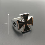 German Army Iron Cross Ring Stainless Steel