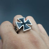 German Army Iron Cross Ring Stainless Steel