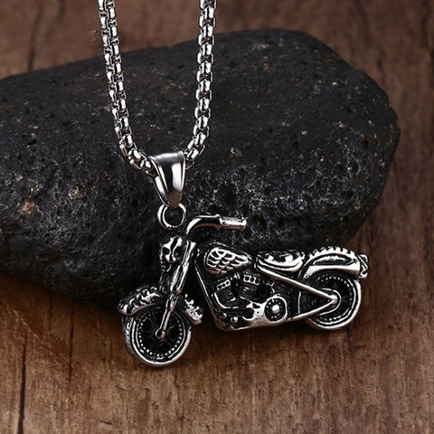 Man's Vintage Ghost Rider Pendant Stainless Steel Motorcycle