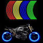 16 Pieces Universal Waterproof Motorcycle Wheel Rim Reflective Stickers