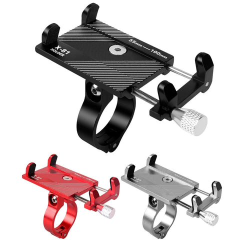 Aluminum Alloy Motorcycle Handlebar Mount for 3.5-6.2" Smart Phones